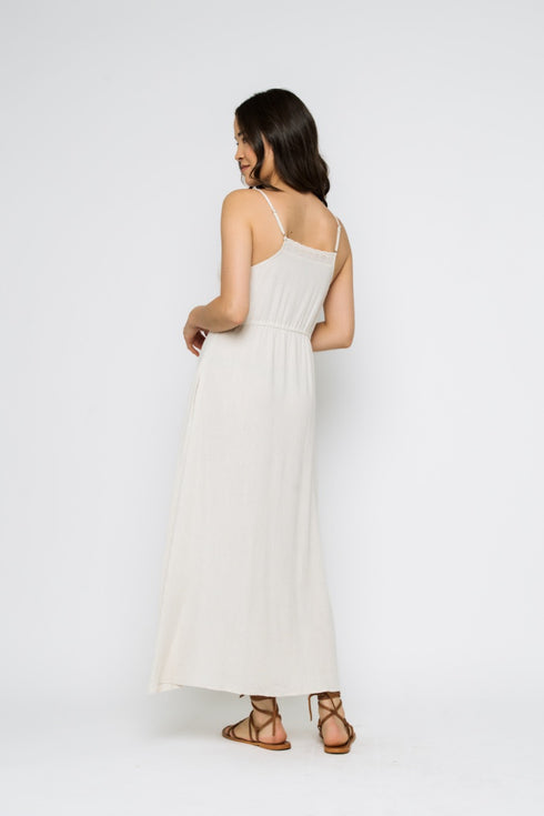 Marilyn-Eyelet Trim Sun Dress